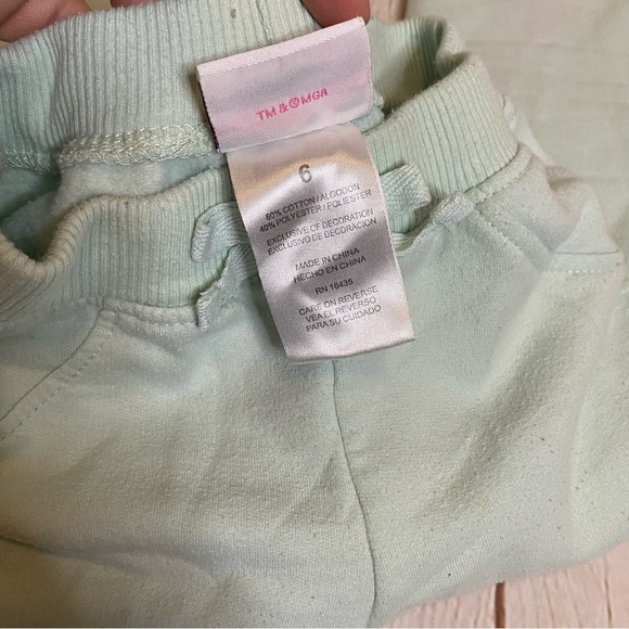 LOL Surprise Mint Green Glam Seeker Glittery Logo Sweatpants/Joggers - Picture 5 of 6